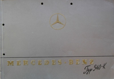 Mercedes-Benz 540 K Modelprogram 1939 Original Carbrochure (5233)